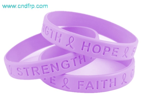 Debossed silicone wristband